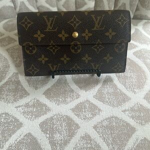 Louis Vuitton Brown and Gold Monogram Wallet
